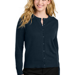 Women's Easy Care Crewneck Cardigan Sweater